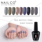 NAILCO серия серый лак для ногтей 150 цветов отмачиваемый лак Набор лаков для маникюра верхнее покрытие для ногтевого дизайна гель для краски 15 мл