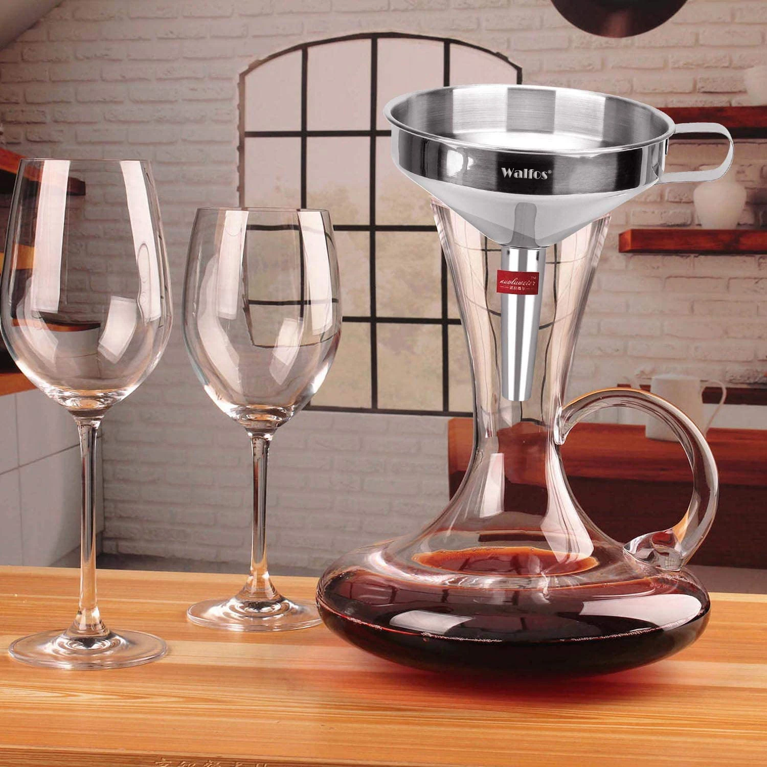 Кухонный набор из воронки нержавеющей стали WALFOS 3 упаковки с чистящей щеткой и