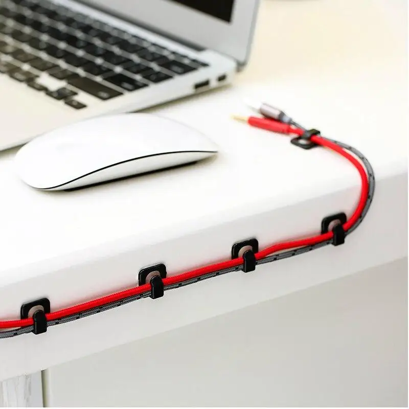 

18pcs Cable Winder Earphone Cable Organizer Desktop Wire Storage Computer Wire Clip Line Holder Charger Cable Cord Holder Clip