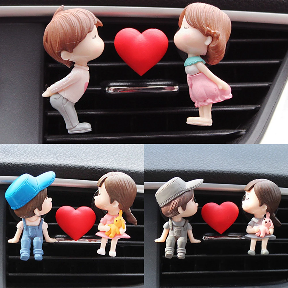 

Lovely Couple Girl Boy Car Air Vent Freshener Perfume Clip Aromas Diffuser Decor Car Fragrance Air Conditioning Perfume Clip