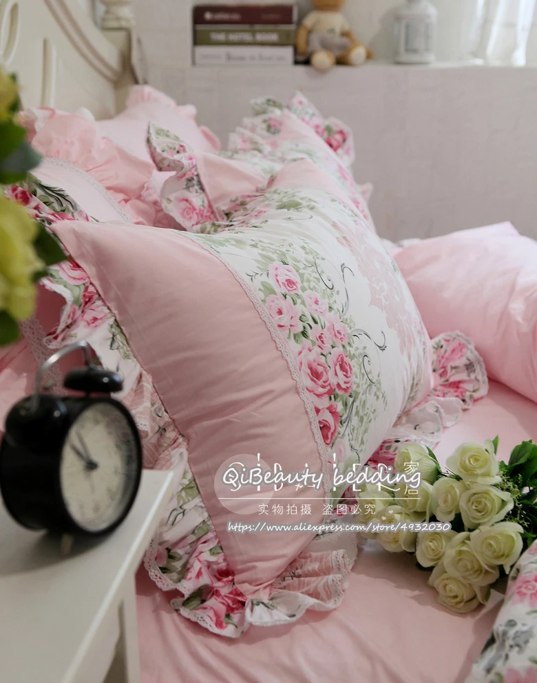 Комплект постельного белья принцессы роскошный романтический с рюшами