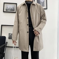 2021 brand spring autumn men long trench coats superior quality buttons male fashion outerwear jackets windbreaker plus size 5xl