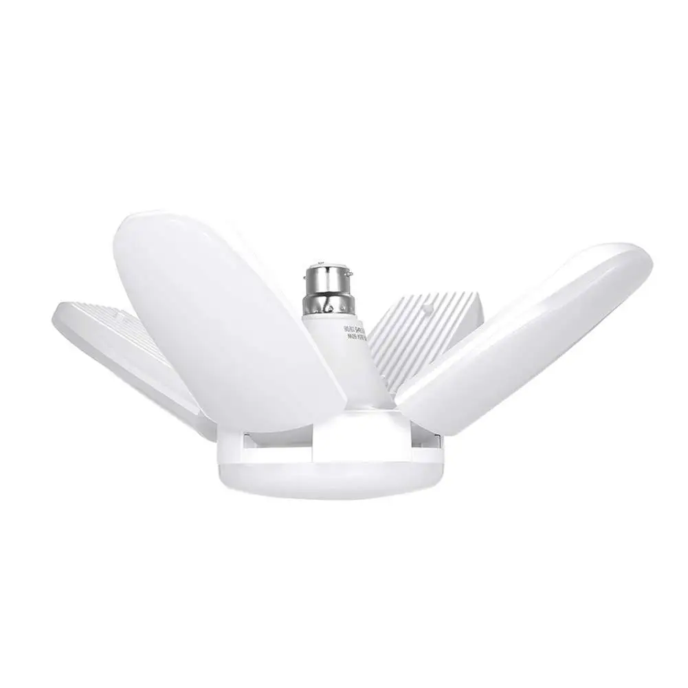 Складная Лампа для гаража 60 Вт лампа с четырьмя листьями E27 освещения деформации