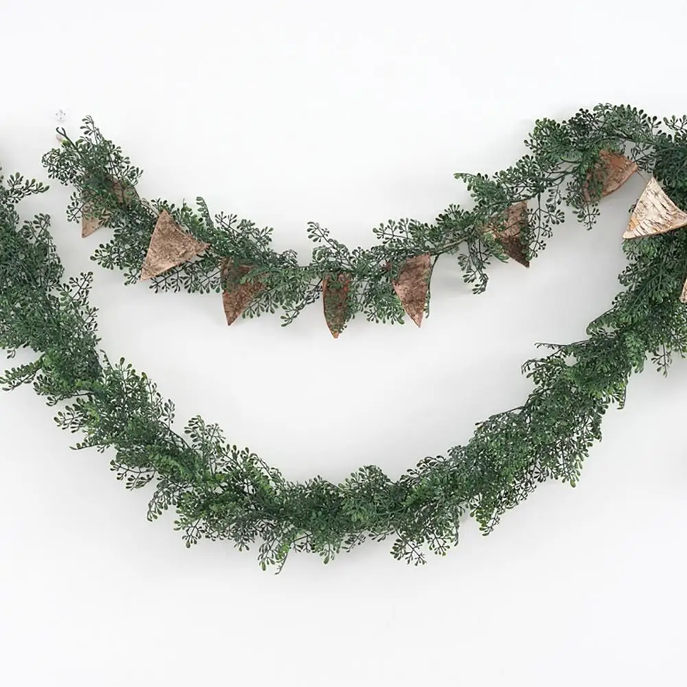 

Искусственная ротанговая настенная пластиковая подвесная гирлянда длиной 180 см, искусственная ротанговая гирлянда с зелеными листьями для...