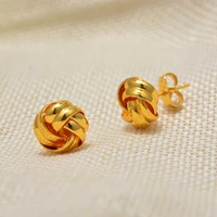 dubai arab small flower button type ethiopian gold color earrings for women girls african ethnic earring mom wedding jewerlry