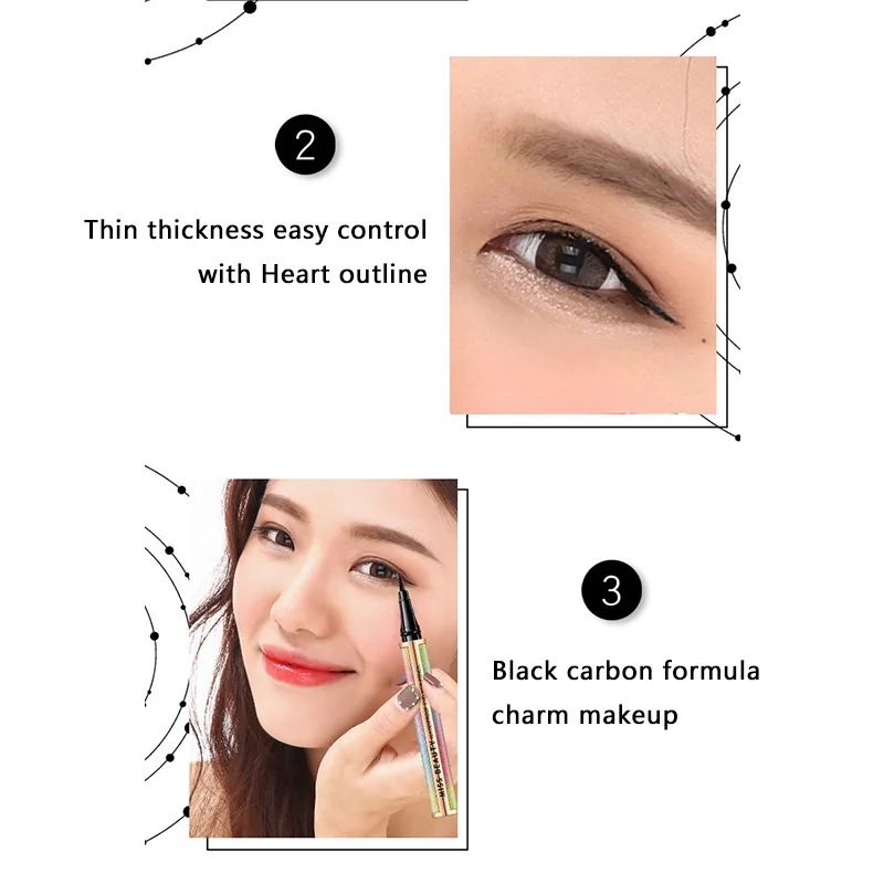 1 шт. Водостойкая Подводка для глаз натуральная быстросохнущая удлиненная