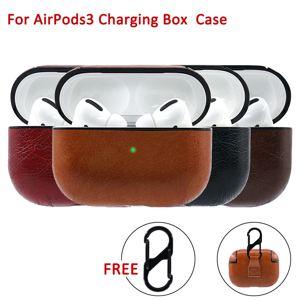 Чехол для AirPods Pro 2020 чехол из искусственной кожи с беспроводной зарядкой защитный