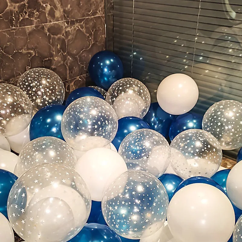 

30 шт., 10-дюймовые разноцветные стеклянные шары с пятиконечными звездами