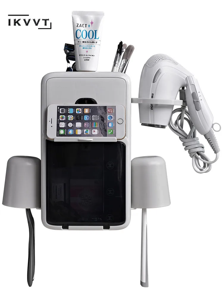 Полка для ванной комнаты с держателем зубных щеток держатель туалетной бумаги