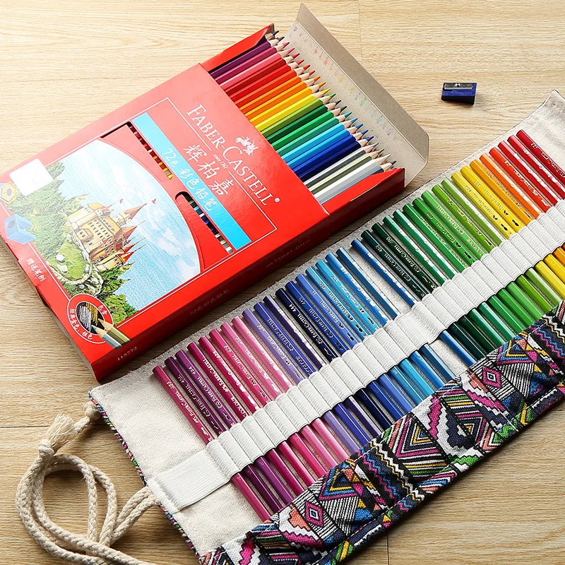 Faber-Castell 48 цветов 72 классический масляный карандаш красный boxlock цвет свинец