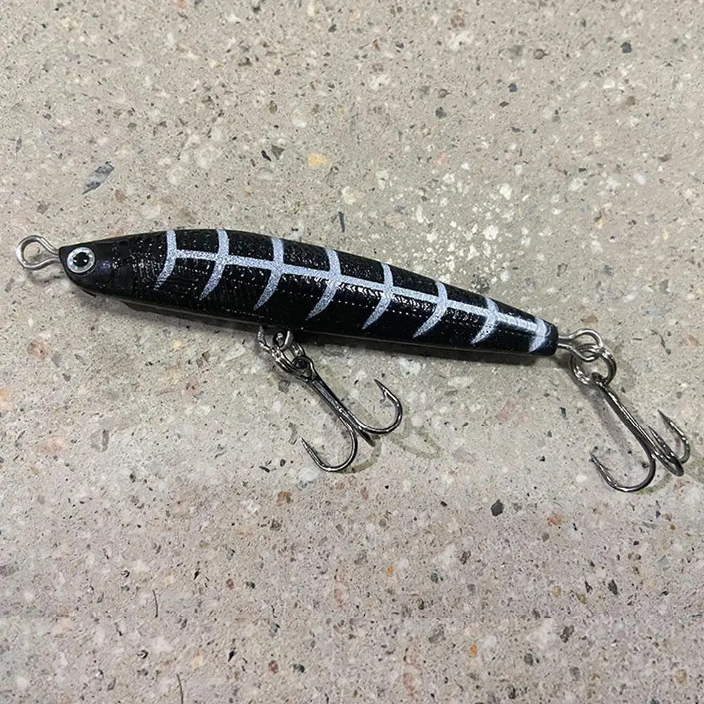 

8cm Artificial Fishing Lure Plastic Lure Simulate Lead Hook Fishing Bait Bass With Hook Fishing Tackle Crankbaits Gear Dropship