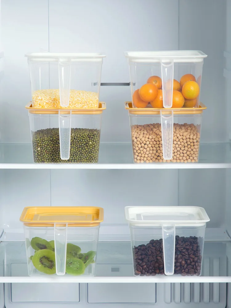 

Refrigerator Fresh Storage Box Plastic Household Food Storage Tank Kitchen Food Sealing Tank Plastic Organizing Boxes for Spices