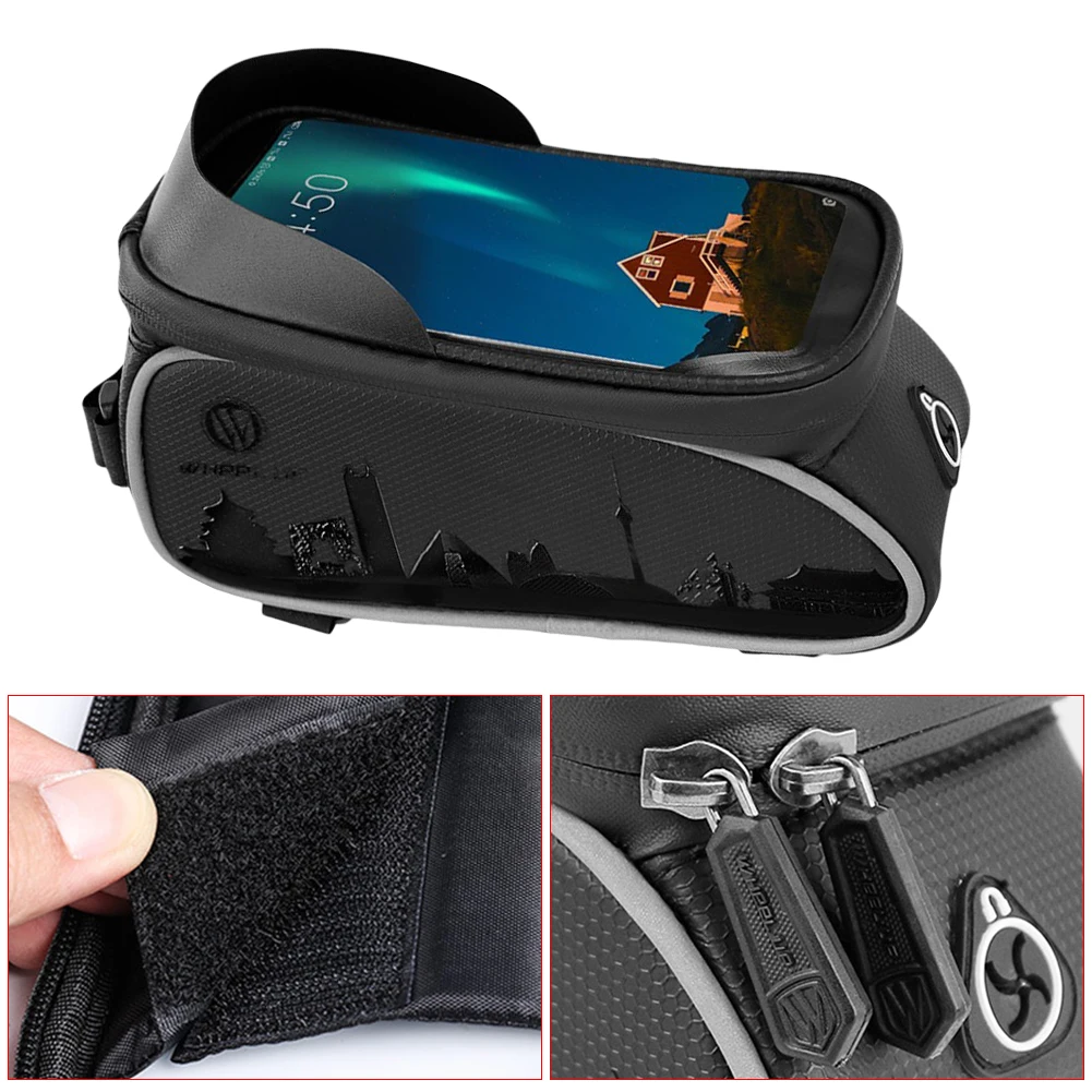 

Waterproof Bicycle Bags Bicycle Front Touch Screen Phone Bag Mountain Bike Top Tube Bag Cycling Pannier Bag For Bicycle