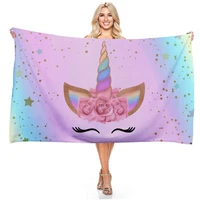 3d unicorn star for adult luxury beach towel creative cute cartoon quick dry towels for swimming shower dropship