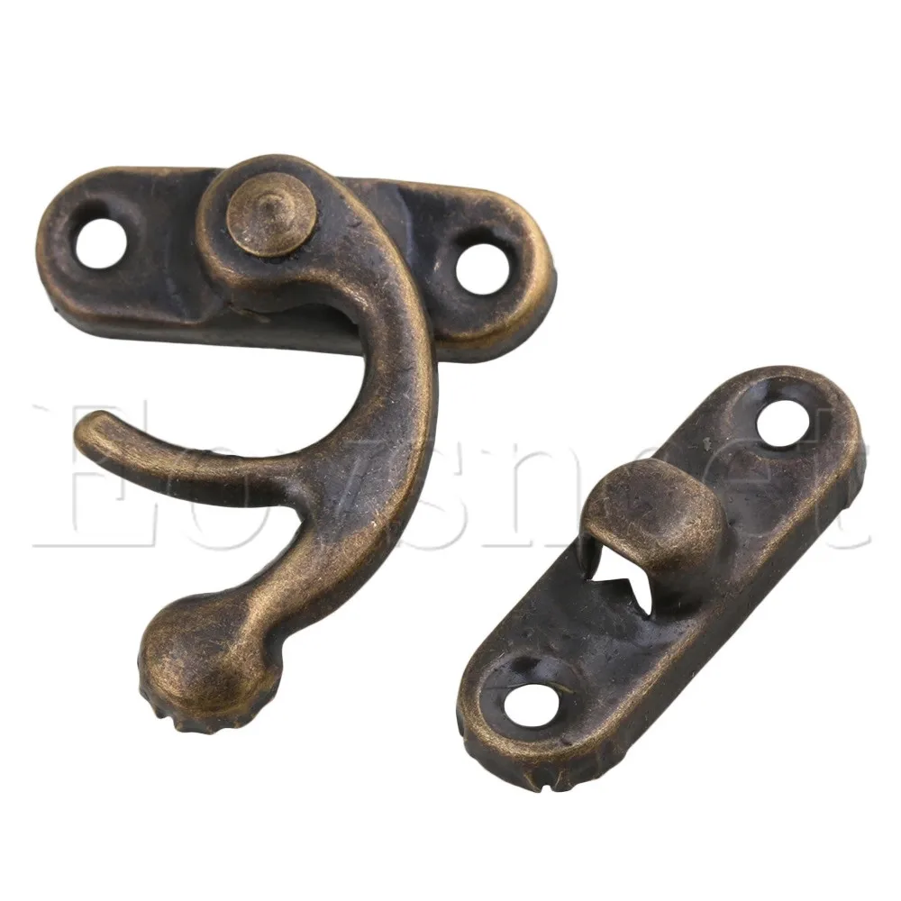 5pcs Vintage Padlock Hasp Hook Horns Bronze Iron Shackle Lock For Jewelry Box | Обустройство дома