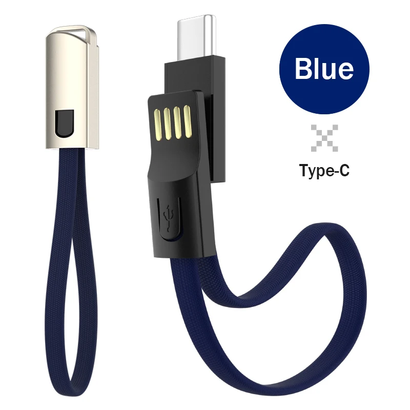 Кабель type-C YKZ многофункциональная Быстрая зарядка USB C кабель фурнитура для брелоков для ключей портативный провод передачи данных для samsung huawei type C кабель - Цвет: Blue