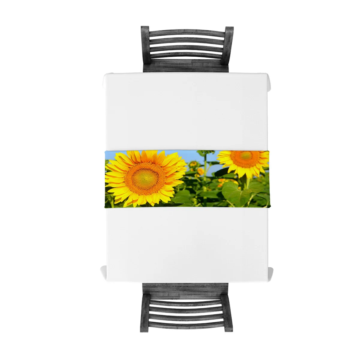 Современная настольная дорожка с подсолнухом тканевый столовый прибор для