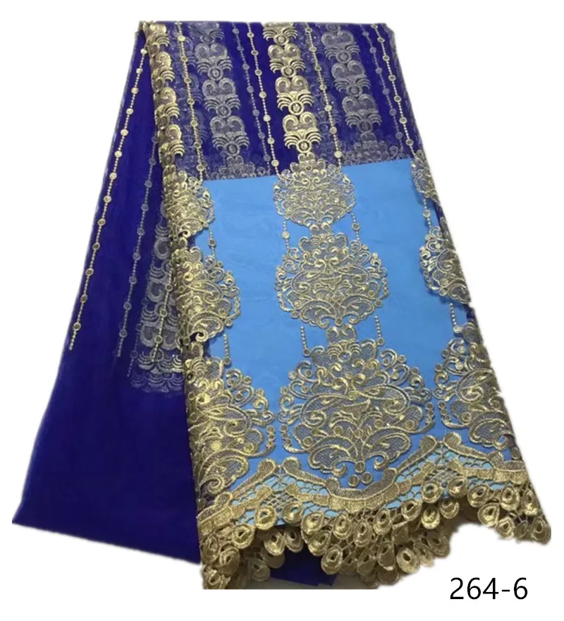 

2019 Hot Sale Embroidered African Lace Fabric High Quality French Net Guipure Lace Fabrics For The Wedding 264