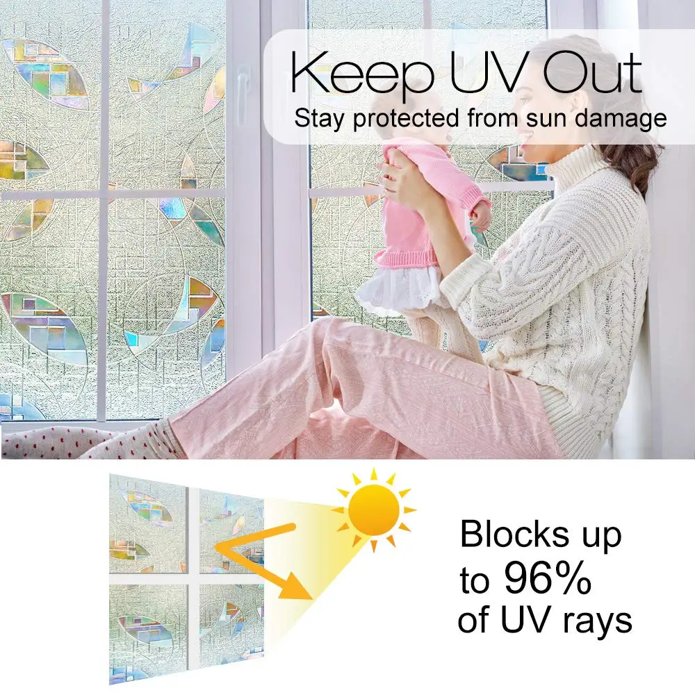 3D пленка для окна декоративная стеклянная наклейка статическая липкая