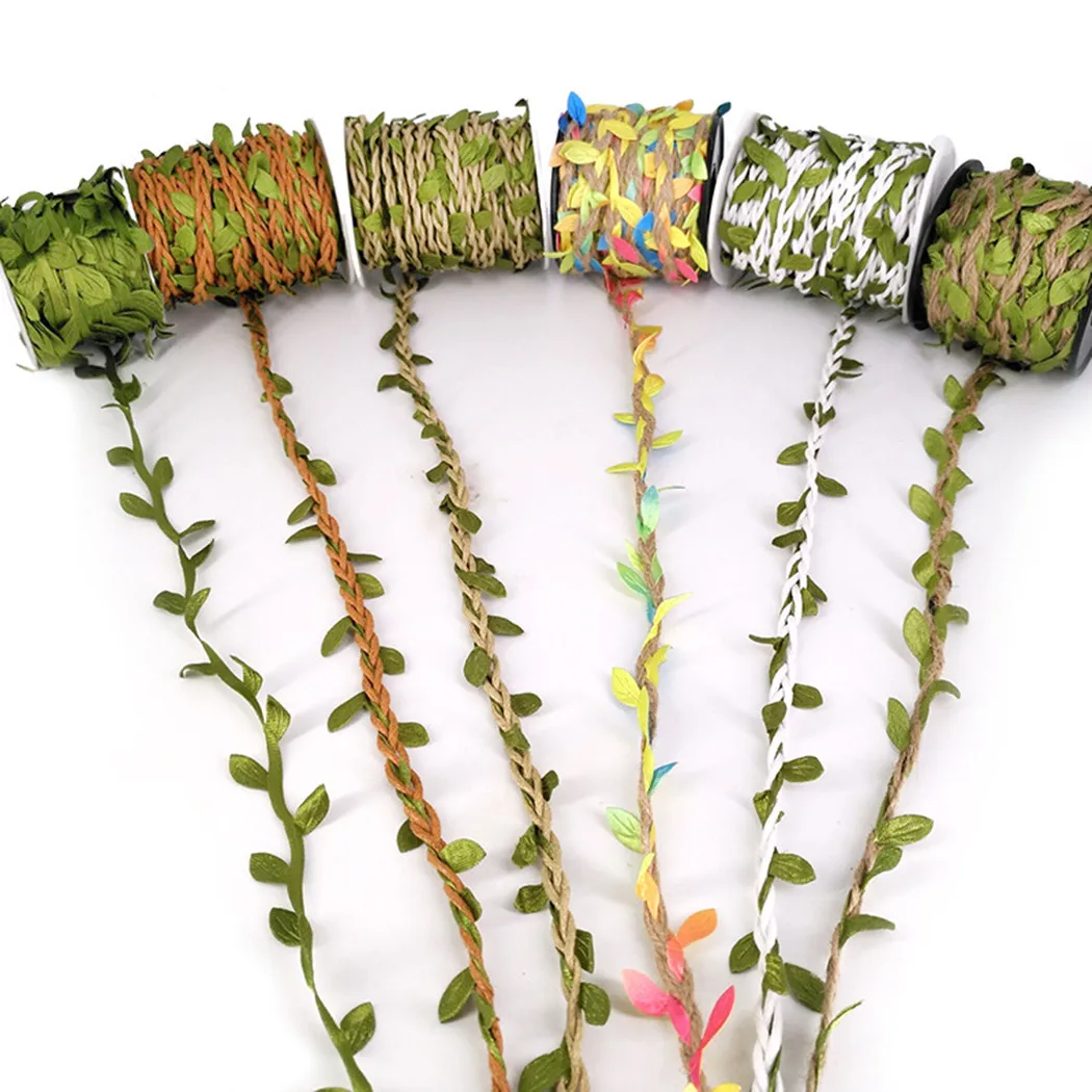 

Flower Artificial Rattan For Home Garland Hemp Leaf Party Rome Wedding