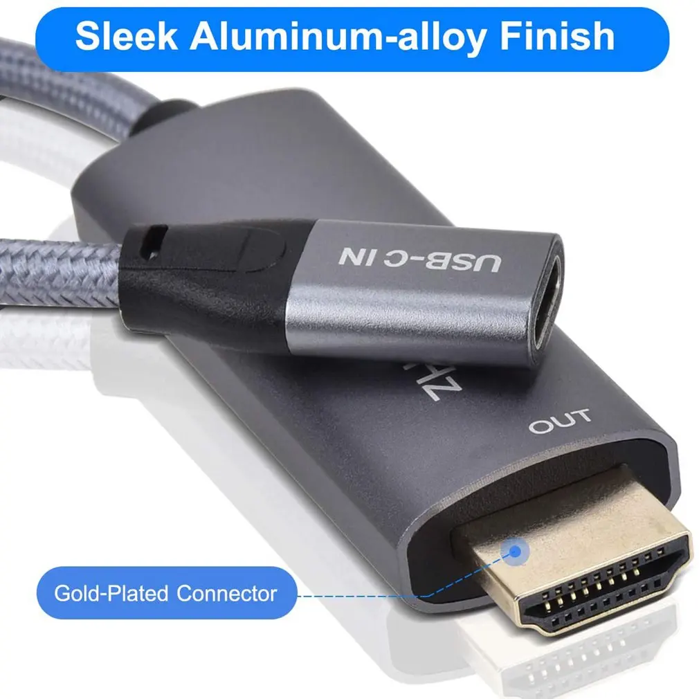 

Cable Adapter Type-C Female To HDMI-compatible Male USB Type C 3.1 Input To HDMI-compatible Output Converter 4K 60Hz Adapter