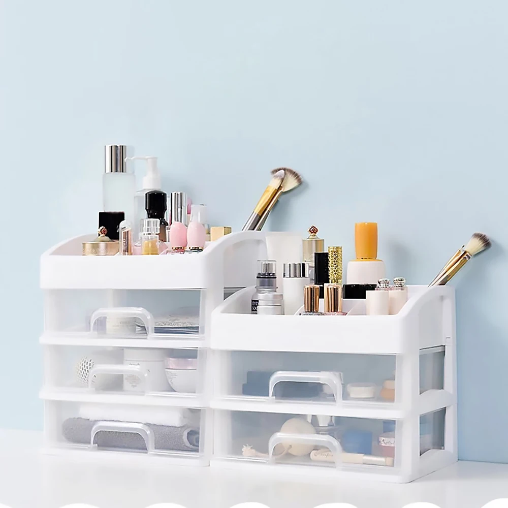 Мейкап Органайзер с Пластик косметическая коробка для хранения ювелирных