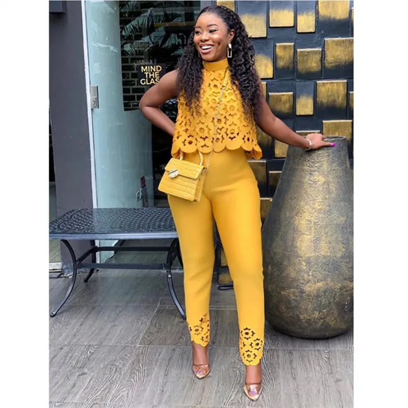 Для лета и осени комплекты из двух предметов 2021 кружева выдалбливают укороченный