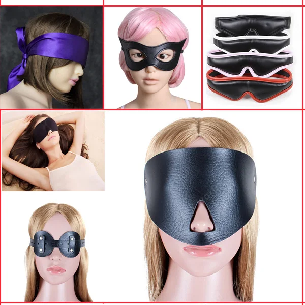 Садо кожа клип маска для глаз пикантная на глаза галстуком бабочкой сна Фетиш