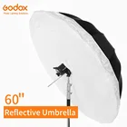 Godox 60 дюймов 150 см серебристо-черный светоотражающий Зонт студийсветильник световой зонт с большим рассеивателем