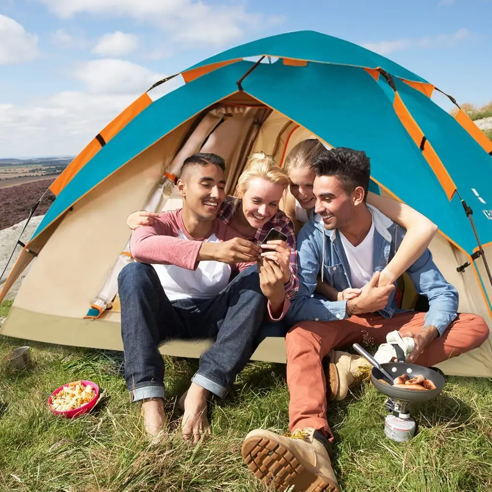 

ZOMAKE Automatic Camping tent 2 3 Person - 4 Season Backpacking Tent Portable Dome Quick Up Tent