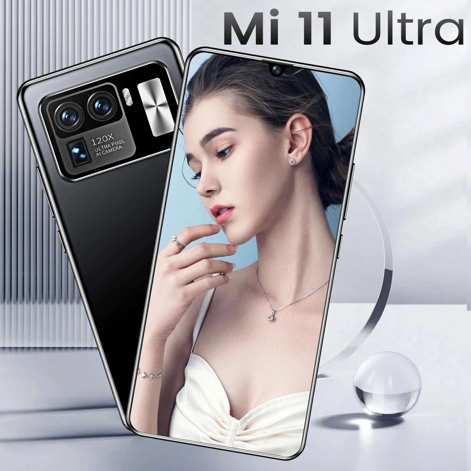 

11 Ultra smartphone, Android 10 mobile, 12GB and 512GB, 10 cores, 6800mAh big battery, 32MP, 4G, 5G, LTE, MTK6889