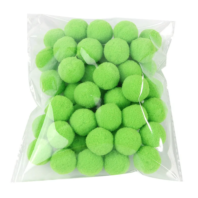 Light green 15 мм 100 шт DIY мягкий пушистый помпон шары для карт шапка одежда мешочек для украшений декоративный помпон новое украшение дома - Цвет: Light green