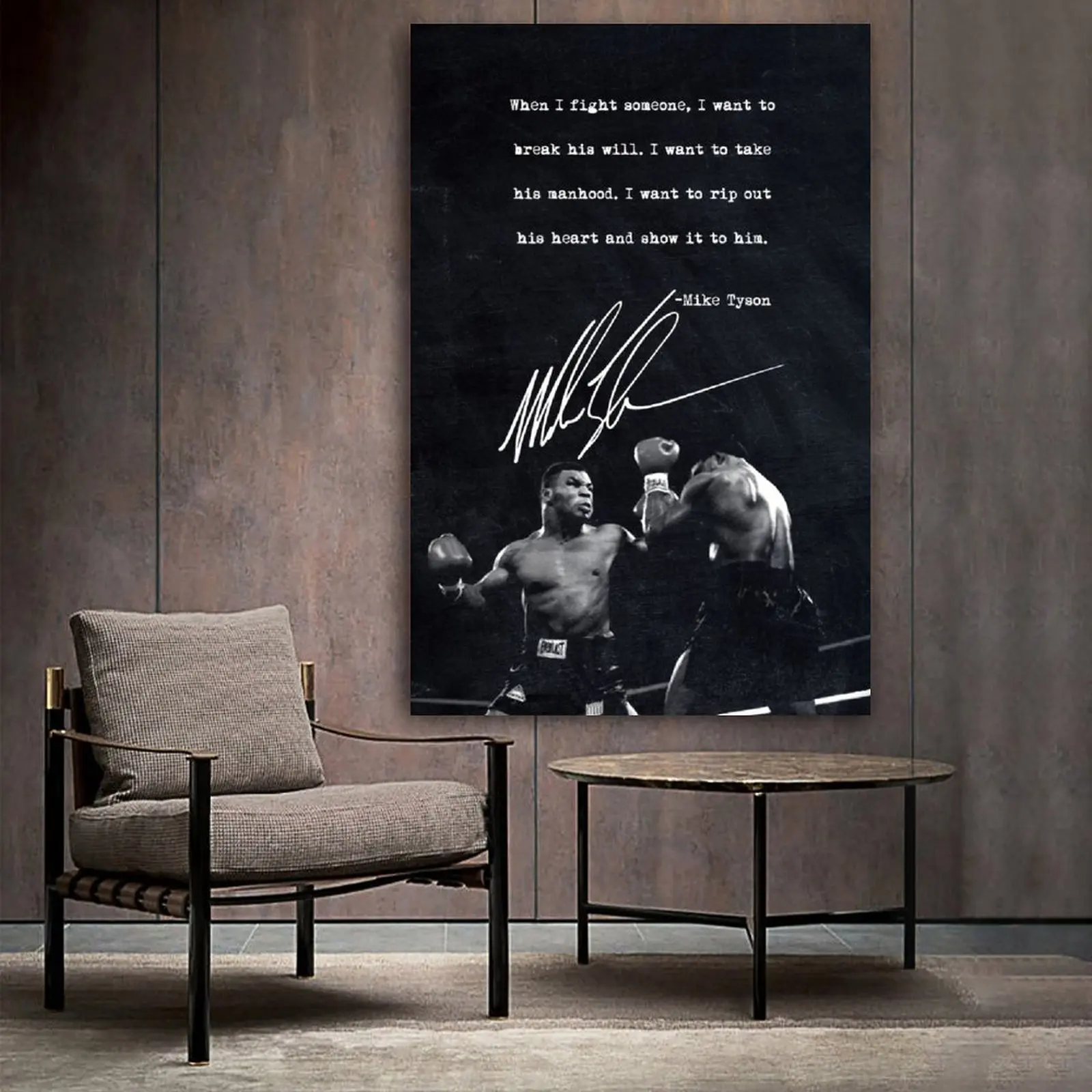 Boxing Mike Tyson Quotes Modern Poster Art Paintings on Canvas for Home Room Office Wall Decoration | Painting &amp Calligraphy