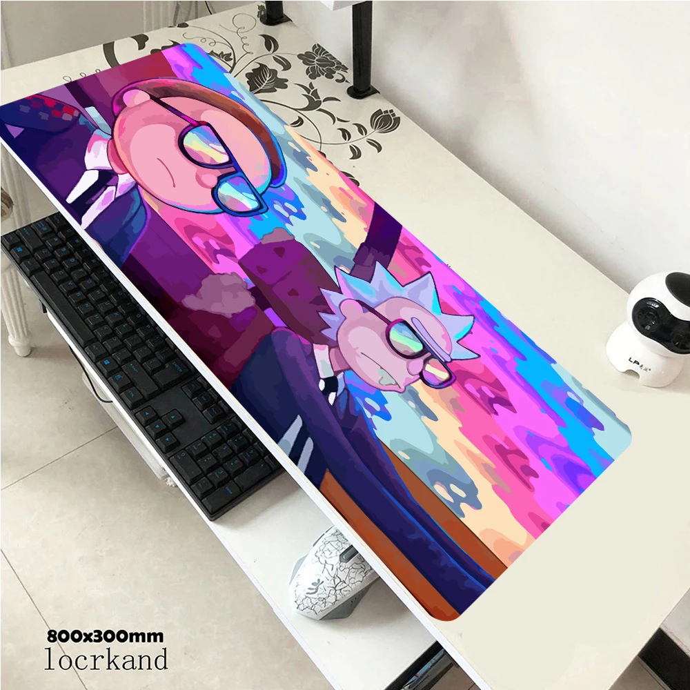 

Mousepad Cartoon Anime Rick Morty Creative Funny Locking Edge Keyboard Mouse Pad XXL Computer Carpet Gamer Gaming Play Desk Mat.