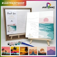 justpaint diy digital painting by numbers on canvas colouring zero basis handpainted oil painting unique gift home decor