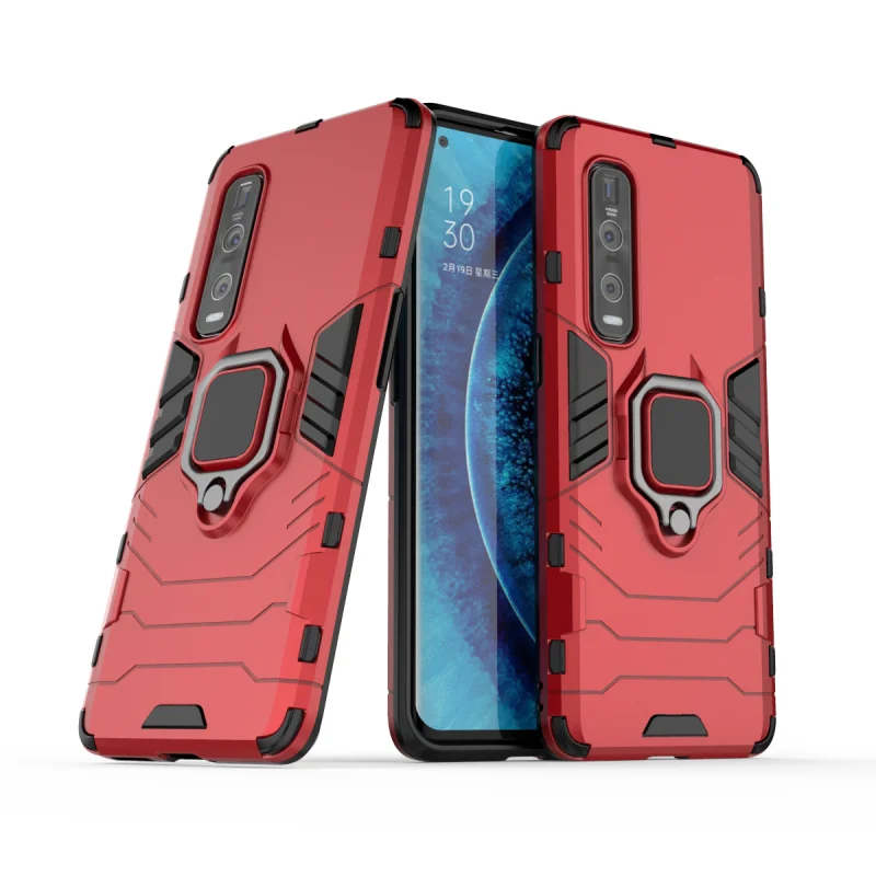 

Armor Phone Case For Oppo A92S Reno 4Z 5G ACE 2 Realme 6 3 Pro X3 Find A31 X2 K7 X50 A8 Super Zoom A91 F15 Lite Neo Metal Cover