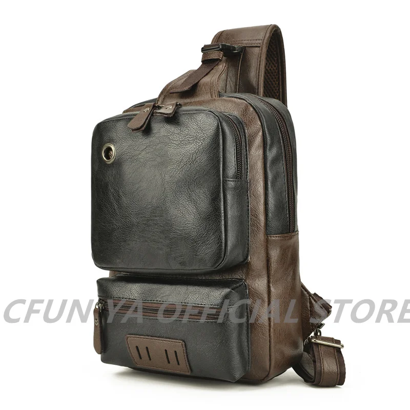 Мужской рюкзак из ПУ кожи, с защитой от брызг от AliExpress WW