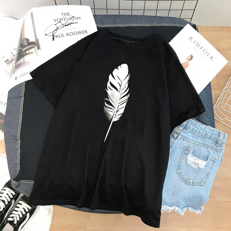 FIXSYS летние пары Футболка &quotВлюбленные&quot для женщин повседневная обувь черного