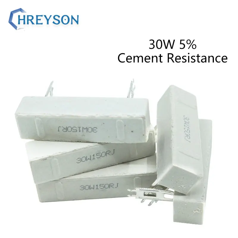 

Ceramic Cement Resistance 30W 5% 1R 2R 3R 6R 15R 20R 50R 120R 220R 300R 500R 1-500R 1K 2K Europe 1Pcs