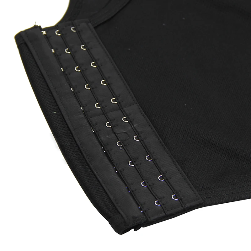 New Breathable Buckle Short Chest Breast Binder Tran Vest Casual Shapers Tops Black and White Corset Tee | Женская одежда