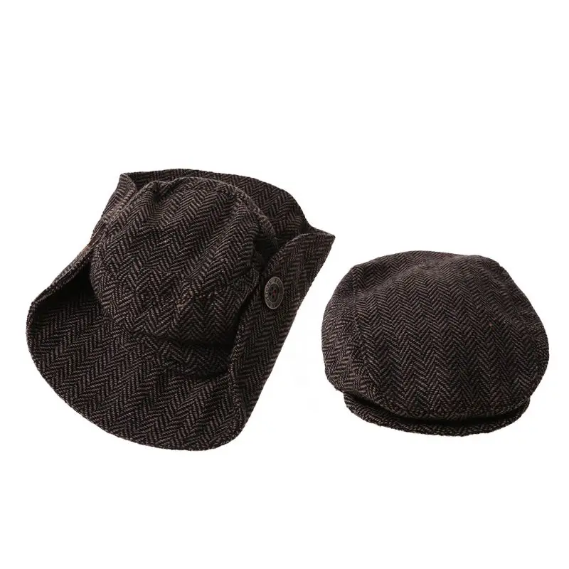 

Long Pants and Hat Set Accessories for Newborn Photography Props Plaid Costume Infant Baby Boy Little Gentleman Outfit