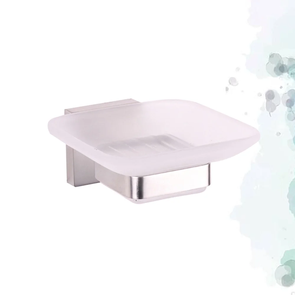 

304 Stainless Steel Soap Holder Brushed Wall Mount Soap Dish Sponge Shower Tray Soap Rack Bathroom Accessories