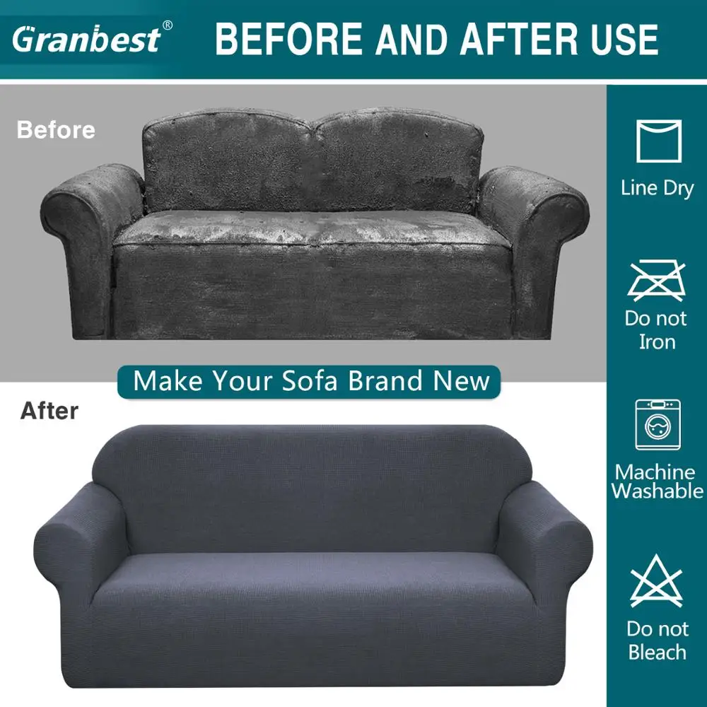 

Granbest Premium Water Repellent Sofa Cover High Stretch Couch Slipcover Super Soft Fabric Couch Cover