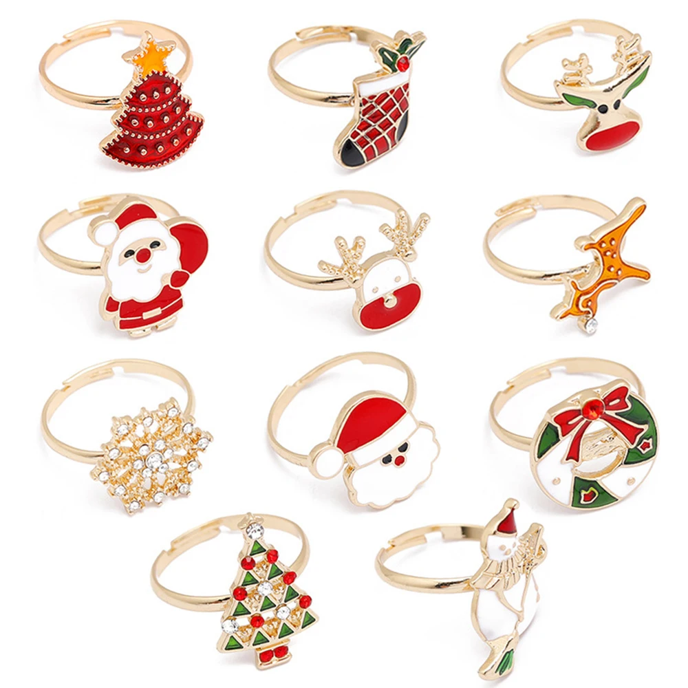 

Charming Christmas Ring Noel Xmas Santa Claus Ornaments Christmas Decorations for Home Navidad Decor Happy New Year Child's Toys