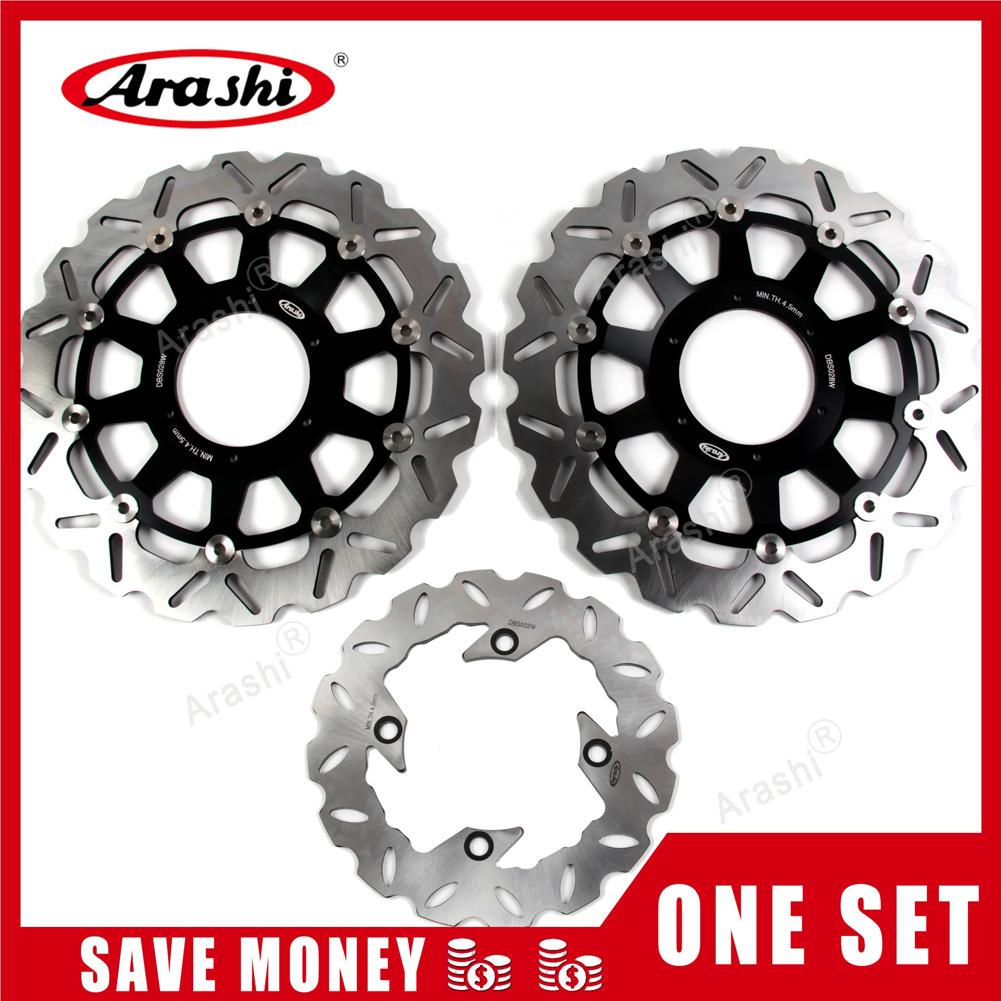 

Arashi 1 комплект CNC полностью плавающие передние тормозные диски задние роторы для HONDA CBR929RR 2000 2001 CBR 929 RR CBR929 929RR 00 01 CBR954RR