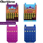 2021 новые ИД Мубарак 30 дней Рождественский календарь висящие войлочные с обратным отсчетом календаря для детей Подарки висячий вечерние украшения поставки