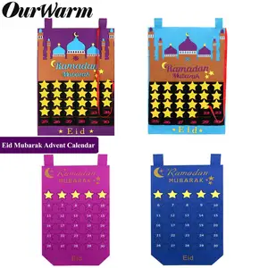 2021 новые ИД Мубарак 30 дней Рождественский календарь висящие войлочные с обратным отсчетом календаря для детей Подарки висячий вечерние украшения поставки
