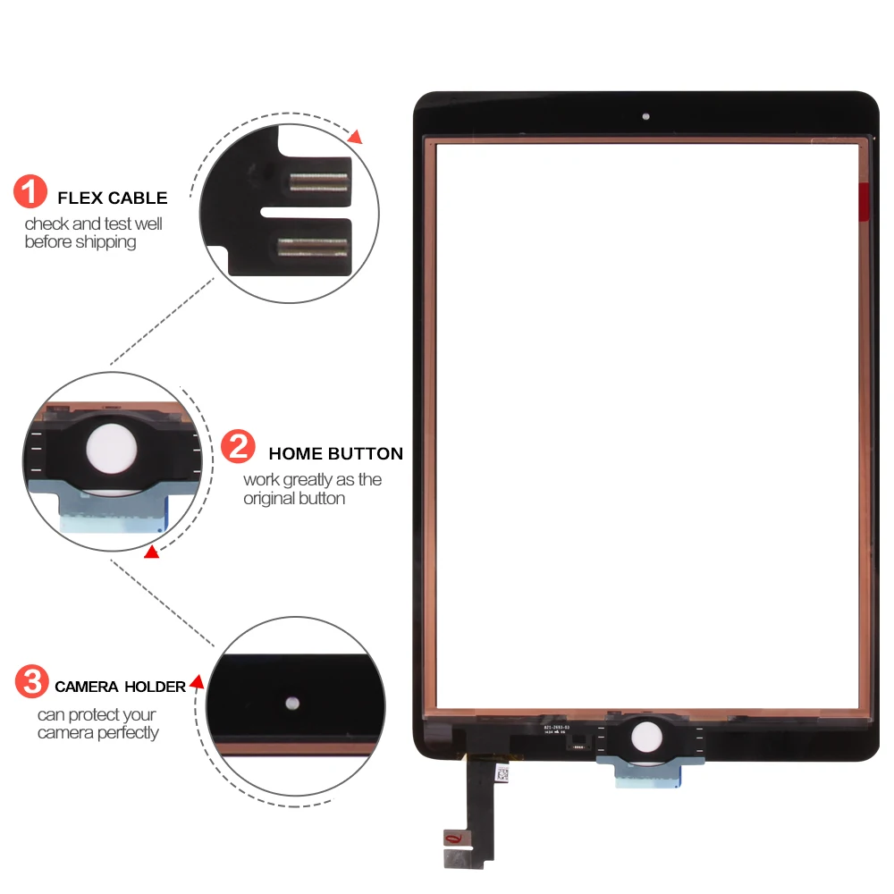 SRJTEK 9 7 "для iPad Air 2 го поколения A1567 A1566 сенсорный экран дигитайзер сенсорная