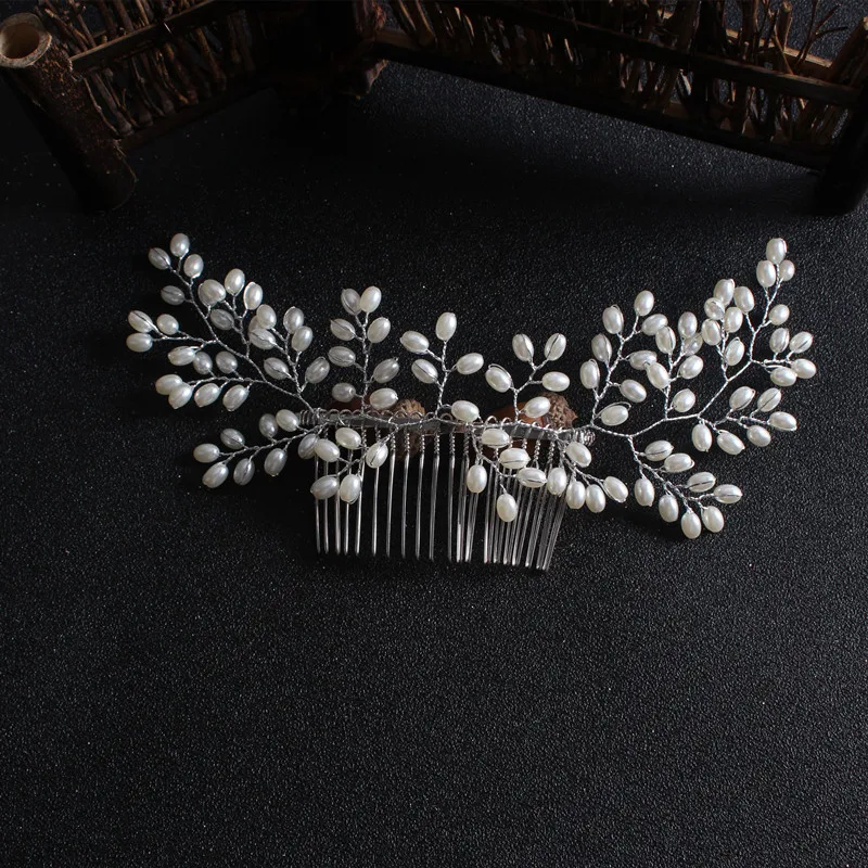 Красивый головной убор невесты гребень свадебное платье аксессуары для волос