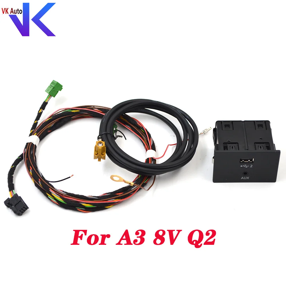 MIB 2 CarPlay MDI USB AUX Plug Socket Switch Button For A3 8V Q2